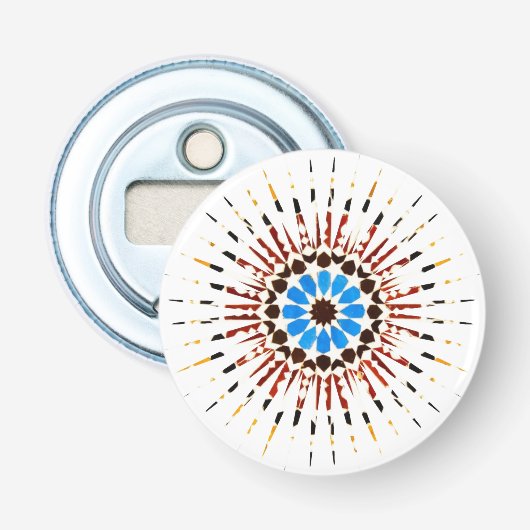Traditional Moroccan Zellige Button Flesopener (Voorkant)