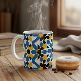 Traditional Moroccan Zellige Geometric Pattern  Koffiemok
