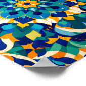 Traditional Moroccan Zillij Geometric Tile Pattern Poster (Hoek)