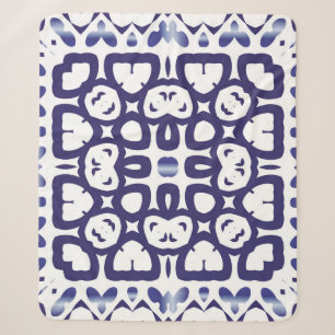 Traditional ornate portuguese azulejo. Sea-vintage Sherpa Deken