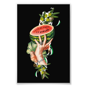 Traditional Palestine elements in palestine map Foto Afdruk