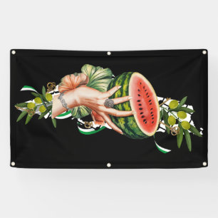 Traditional Palestine elements in palestine map Spandoek