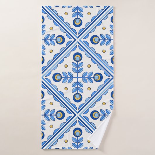 Traditional Portugal Lisbon azulejo ceramic tiles. Badhanddoek (Badhanddoek)
