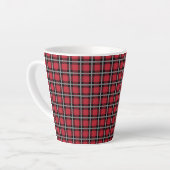 Traditional Red & Black Scottish Plaid Latte Mok (Linkerhoek)