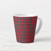 Traditional Red & Black Scottish Plaid Latte Mok (Rechterhoek)