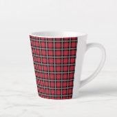 Traditional Red & Black Scottish Plaid Latte Mok (Rechts)