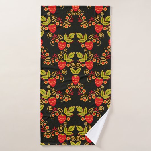 Traditional Russian seamless pattern with berries  Badhanddoek (Badhanddoek)