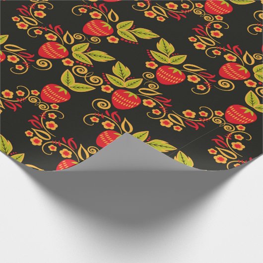 Traditional Russian seamless pattern with berries Cadeaupapier (Hoek)