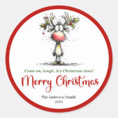 Traditional Santa Claus Vintage Holiday Sticker (Devant)