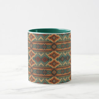 Traditional Southwestern rustic teal & brown Mok