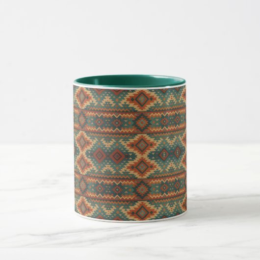 Traditional Southwestern rustic teal & brown  Mok (Midden)