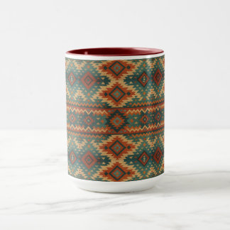 Traditional Southwestern rustic teal & brown Mok