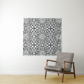 Traditional sunflower batik pattern ornamentscroll wandkleed (In situ)