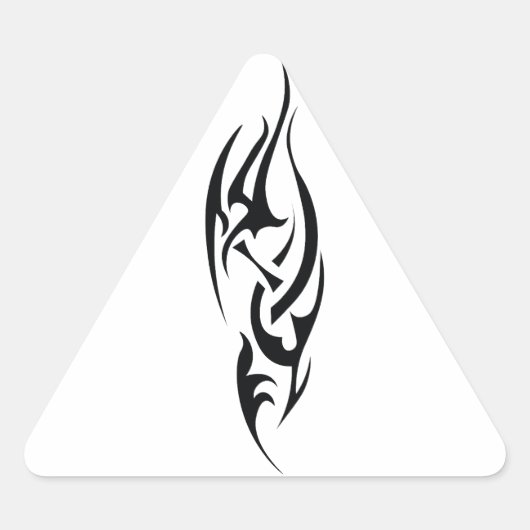 Traditional Tattoo Art Inspired Design Driehoek Sticker (Voorkant)