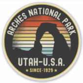 Traditional Utah Sundown at Arches National Park Sticker (Voorkant)