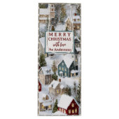 Traditional Winter Christmas Wijn Cadeautas (Voorkant)