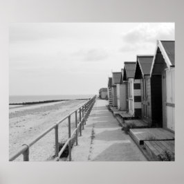 "Traditional Wooden Beach Huts" Poster