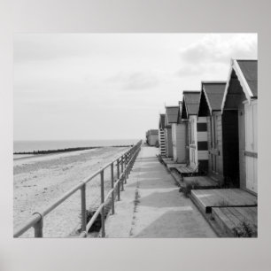 "Traditional Wooden Beach Huts" Poster