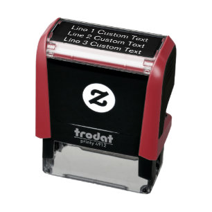 Traditioneel aangepast bedrijf met 3 regels Serif- Zelfinktende Stempel