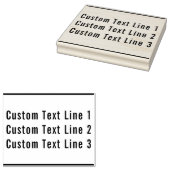 Traditioneel aangepast zakelijk 3-regelig serif-te 	rubberstempel (Gestempeld)