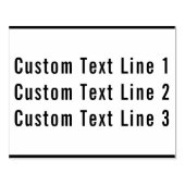 Traditioneel aangepast zakelijk 3-regelig serif-te 	rubberstempel (Afrduk)