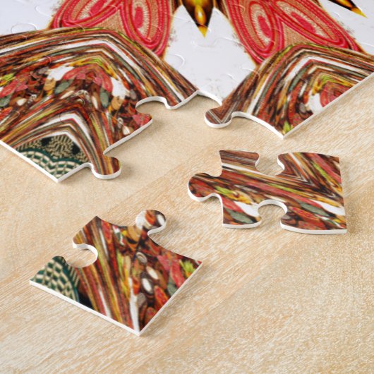 Traditioneel Afrikaans-Aziatische patroon Legpuzzel (Zijkant)