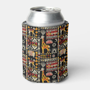 Traditioneel Afrikaans etnisch ornament, tribaal p Blikjeskoeler