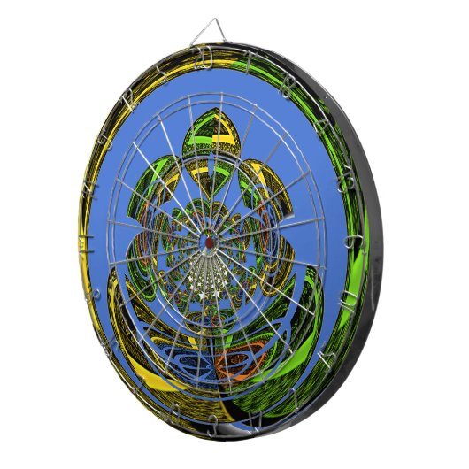 Traditioneel alleen blauw dartbord (Voorkant Rechts)