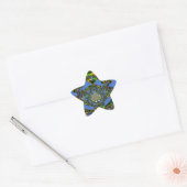 Traditioneel alleen blauw ster sticker (Envelop)