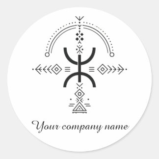 Traditioneel Amazigh-tatoeagesymbool Ronde Sticker