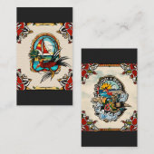 Traditioneel Amerikaans Tatoo afbeelding Visitekaartje (Voorkant / Achterkant)