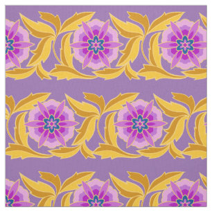 Traditioneel Aziatisch patroon Zes Bloemen Petal M Stof
