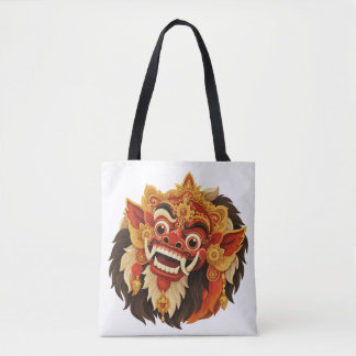 Traditioneel Balinees Barong-masker dat Bali verte Draagtas