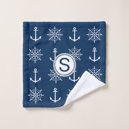 Traditioneel blauw en wit nicht ontwerp bad handdoek (Wasdoekje)
