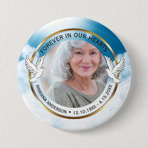 Traditioneel Blauw en Wit Onvergetelijk in onze Ha Ronde Button 7,6 Cm
