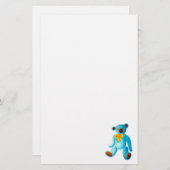 /traditioneel blauw gekleurd Teddy Bear Briefpapier (Voorkant / Achterkant)