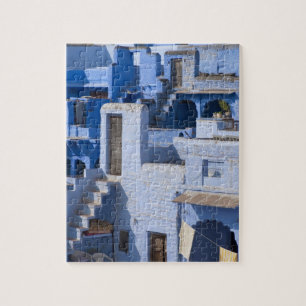 Traditioneel blauw geschilderd huis, Jodphur Legpuzzel