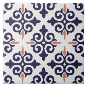 Traditioneel blauw traditioneel blauw van de Marok Tegeltje