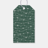 Traditioneel - Blauwgroen Groen - Christmas Gift T Cadeaulabel (Achterkant)