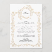 Traditioneel Blush Monogram Wapen Elegant Trouwen Menu (Voorkant)