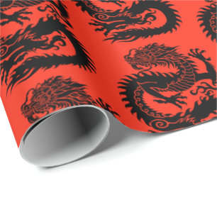 Traditioneel Chinees drakenpapier Cadeaupapier