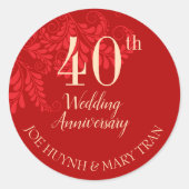 Traditioneel Chinees Jubileum Ronde Sticker (Voorkant)