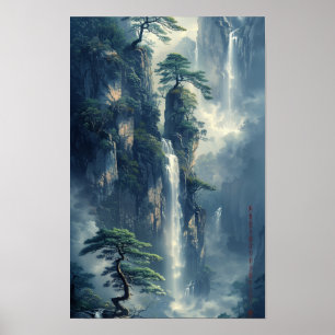Traditioneel Chinees Landschapsschilderij Poster