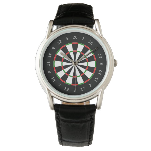 Traditioneel Dartboard Sportontwerp Horloge (Voorkant)