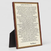 Traditioneel desiderata-gedicht door Max Ehrmann Fotoplaat (Zijkant)