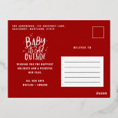 Traditioneel elegant met een moderne minimale kers folie feestdagen briefkaart (Achterkant)