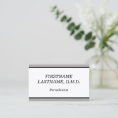 Traditioneel en gewoon Visitekaartje van periodont (Staand voorkant)