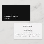 Traditioneel, en klassiek Visitekaartje (Voorkant / Achterkant)