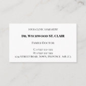 Traditioneel, en klassiek Visitekaartje (Voorkant)