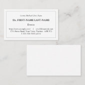 Traditioneel,  en nostalgisch Visitekaartje (Voorkant / Achterkant)